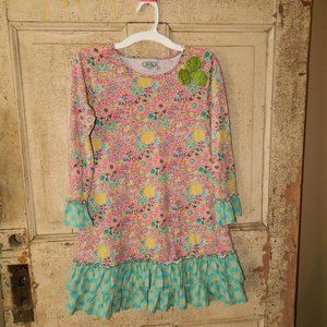 Flit & Flitter Girls Ruffle Dress Size 10 (J-28)